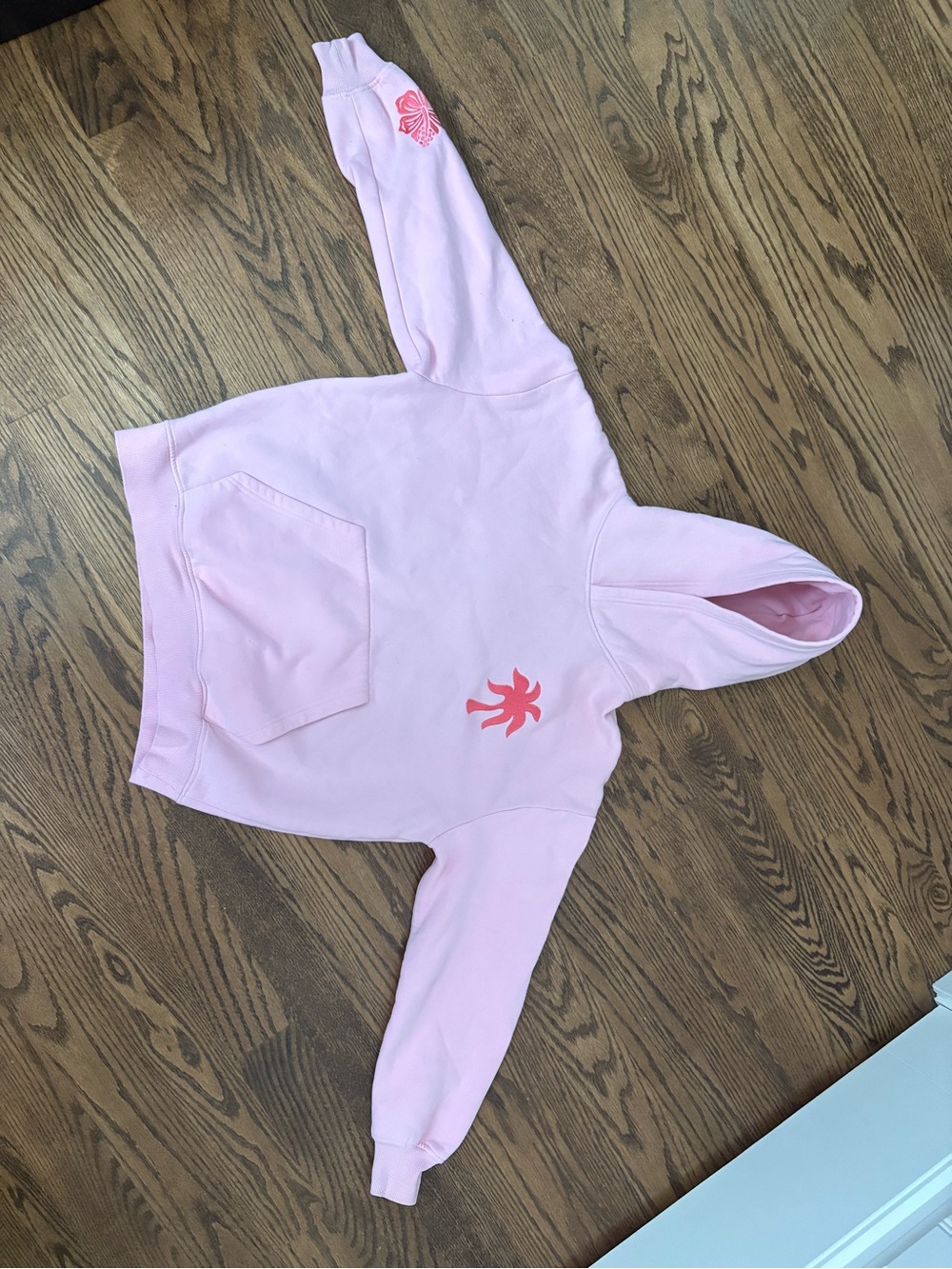 Pink Palm Puff “Everything Comes in Waves” Hoodie - Picture 2 of 4